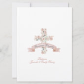 Invitation de croix rose Rose poussiéreuse (Dos)