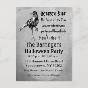 Invitation de Crow Halloween