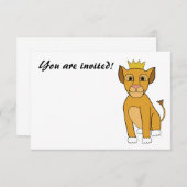 Invitation de CUB de lion (Devant / Derrière)