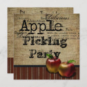 invitation de cueillette de pomme (Devant / Derrière)