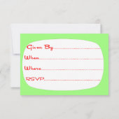 Invitation de cuisine (Dos)