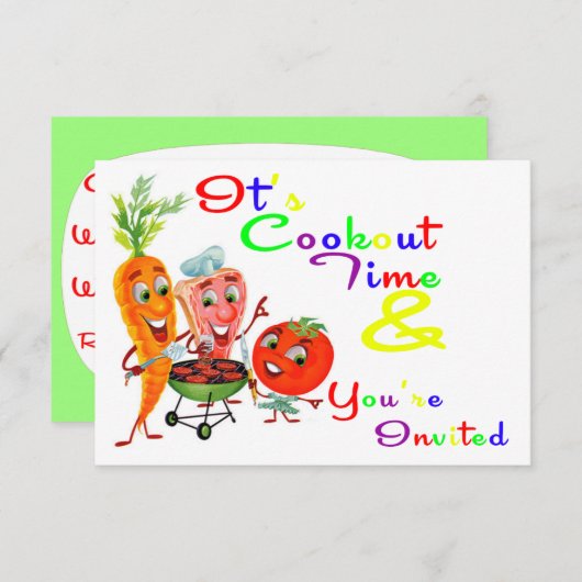 Invitation de cuisine (Devant / Derrière)