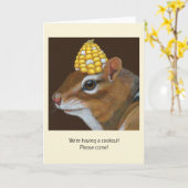 Invitation de cuisine Chipmunk (Fleur jaune)