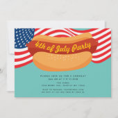 Invitation de cuisine pour 4 juillet Hotdog Patrio (Devant)