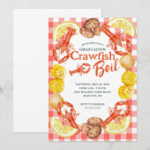 Invitation de cuisson d'écrevisses entièrement mod (Devant / Derrière)