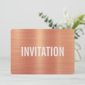 Invitation de cuivre de partie du style | (Debout devant)