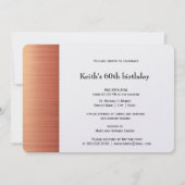 Invitation de cuivre de partie du style | (Dos)