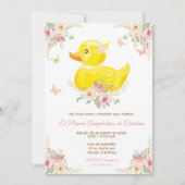 Invitation De Cumpleaños Para Niña de Patito de Goma (Devant)