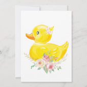 Invitation De Cumpleaños Para Niña de Patito de Goma (Dos)