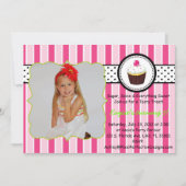 Invitation de Cupcake rose (Devant)