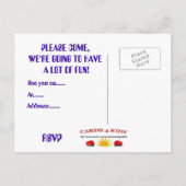 INVITATION DE CUPCAKES ~ Carte postale (Dos)