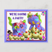 INVITATION DE CUPCAKES ~ Carte postale (Devant)