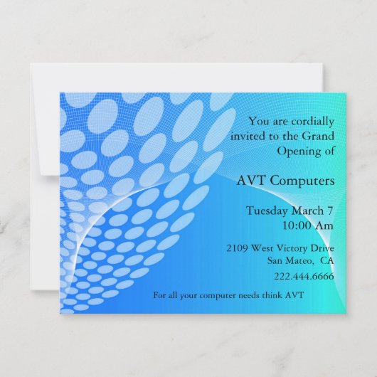 Invitation de Custom Company (Devant)