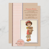 Invitation de Cutie de partie de pyjama (Devant / Derrière)