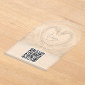 Invitation de cygne de code QR mariage (Poser)