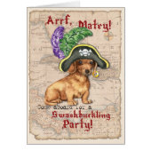 Invitation de Dachshund Pirate (Devant)