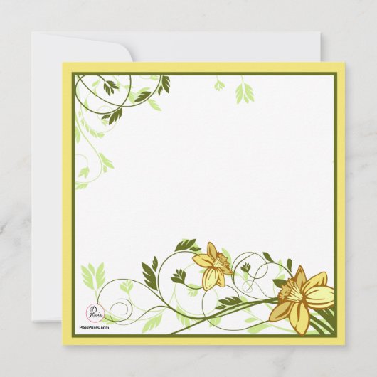 Invitation de Daffodills (Dos)