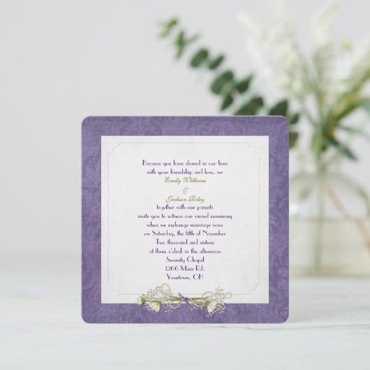 Invitation de Daisy et Mariage damassé (Debout devant)