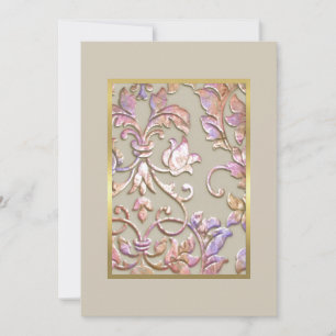 Invitation de Damask bat mitzvah Multi "Embossé"