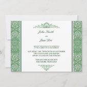 Invitation de Damask Border dans Mint (Devant)