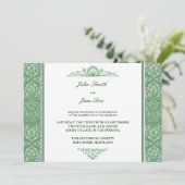 Invitation de Damask Border dans Mint (Debout devant)