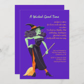 Invitation de Dame d'Halloween (Devant / Derrière)