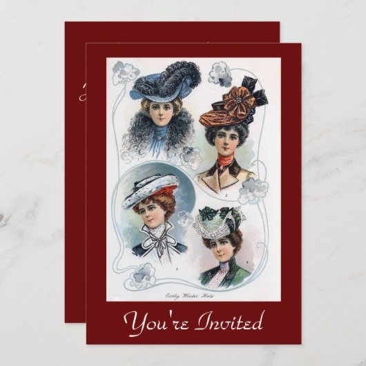 Invitation de dames en Casquette (Devant / Derrière)