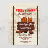 Invitation de danse carré (Devant / Derrière)