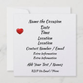 Invitation de danse Valentine Disco (Dos)