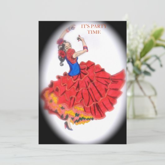 Invitation de danseuse de flamenco (Debout devant)