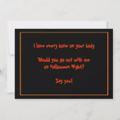 Invitation de date de squelettes de Halloween (Dos)