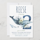 Invitation de dauphin 2e anniversaire (Devant)