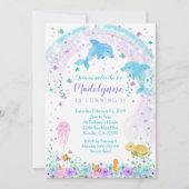 Invitation de dauphins, dauphin sous l'Invitation (Devant)