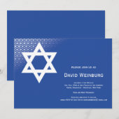 Invitation de David Blue Bar Mitzvah (Devant / Derrière)