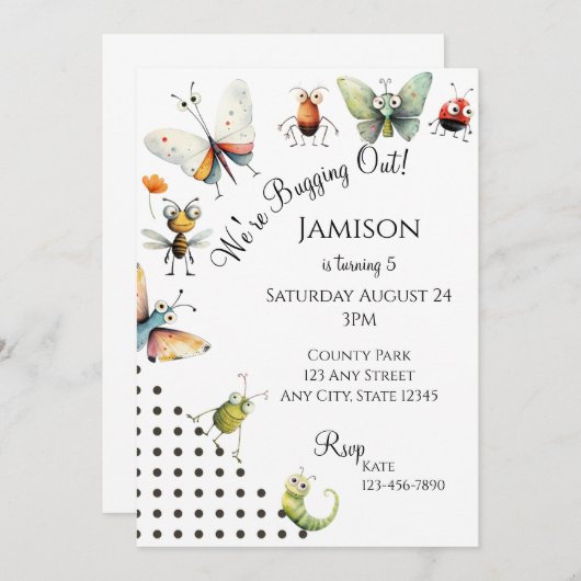 Invitation de débogage | Invitation d'anniversaire (Devant / Derrière)