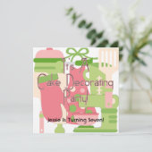 Invitation de décoration d'anniversaire de partie (Debout devant)