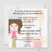 Invitation de décoration d'anniversaire de partie (Dos)