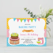 Invitation de décoration de cuisson de gâteau (Debout devant)