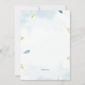 Invitation de dédicace aux feuilles de sauge et d' (Dos)