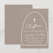 Invitation de dédicace de bébé à l'arche de baptêm (Devant / Derrière)