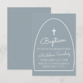 Invitation de dédicace de bébé à l'arche de baptêm (Devant / Derrière)