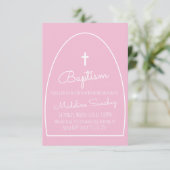 Invitation de dédicace de bébé à l'arche de baptêm (Debout devant)