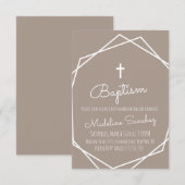 Invitation de dédicace de bébé encadrée de baptême (Devant / Derrière)