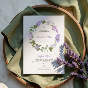 Invitation de dédicace de fleurs de lilas rustique