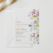 Invitation de dédicace Fleur sauvage Boho