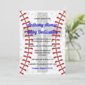 Invitation de dédicace pour bébé de baseball avec  (Debout devant)