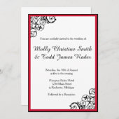 Invitation de défilement noir et rouge (Devant / Derrière)