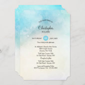 Invitation de dégradé bleu (Devant / Derrière)