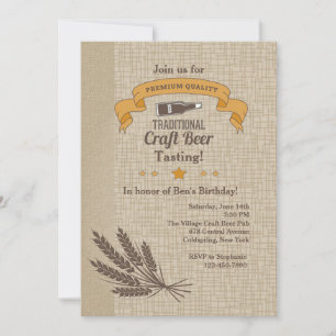 Invitation de dégustation de bière artisanale