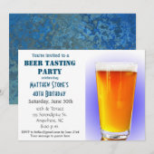 Invitation de dégustation de bière de fête d'anniv (Devant / Derrière)
